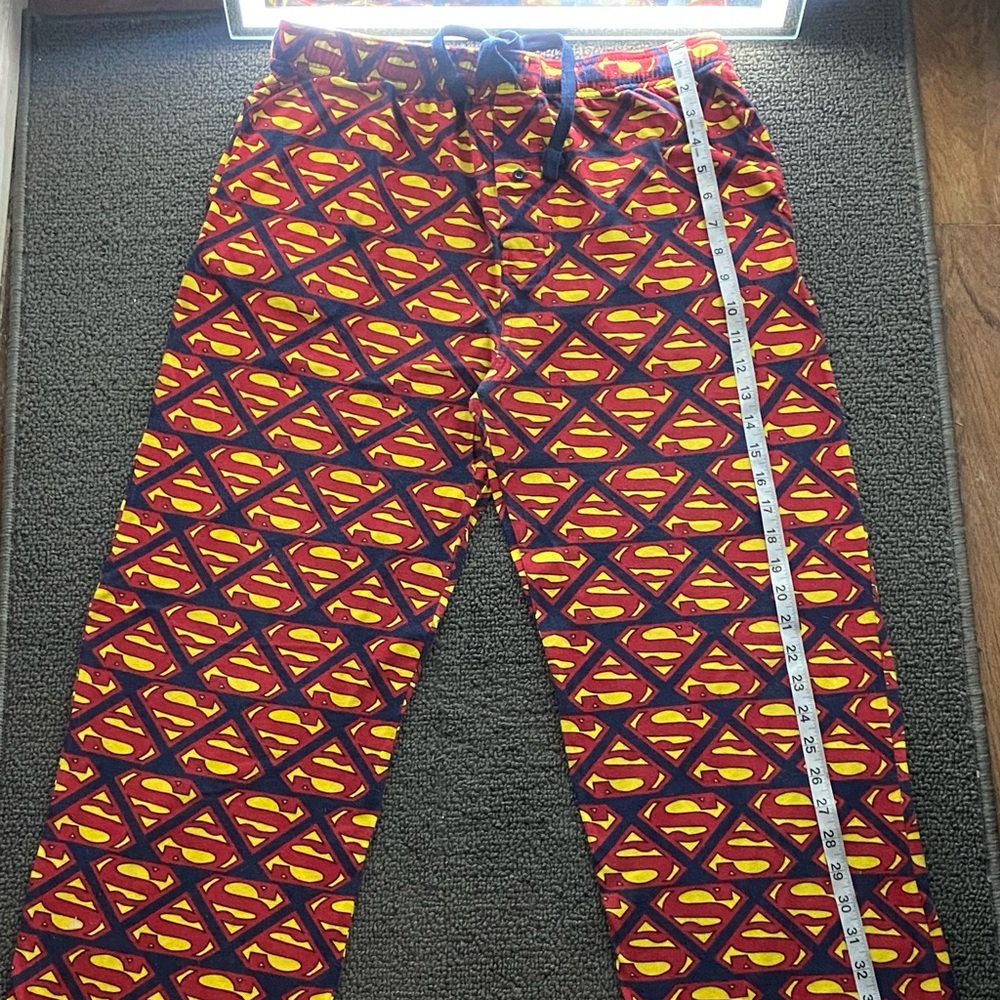 DC Justice League Superman Pajama Pants Men’s Large blue